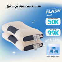 Gối Ngủ Spa Chống Đau Mỏi Cổ Vai Gáy Dệt Kim Lõi Bông Xơ Tiện Lợi
