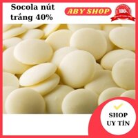 Gói nguyên 1kg socola trắng ⚡ LOẠI NGON ⚡  socola nút trắng nguyên chất 40% ca cao, vị đắng nhẹ