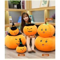 Gối Nhồi Bông Mềm Mại Hình Quả Bí Ngô Halloween Vui Nhộn