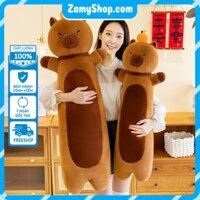 Gối ôm chuột lang Capypara vải nhung đồ chơi gấu bông siêu to khổng lồ Thú nhồi bông mềm mịn cao cấp