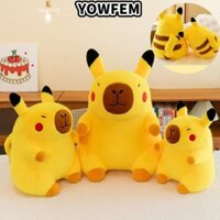 Gối ôm cơ thể YOWFEM, 30 / 38cm Pikachu Shape Capybara Đồ chơi sang trọng, Gối động vật nhồi bông mềm sáng tạo khổng lồ Trang trí nội thất
