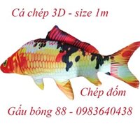 Gối ôm Gấu bông hình cá chép in 3D cao cấp siêu đáng yêu dễ thương ( dài 90m)