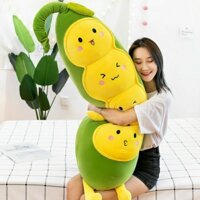 Gối ôm, Gấu bông hình Đậu Hà Lan chất bông cao cấp mềm mại, loại xịn giúp ngủ ngon, thư giãn loại 1