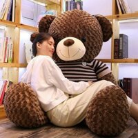 Gối ôm Gấu bông Teddy nâu ANVIHOME Gấu Bông Teddy khổng lồ 1m2, 1m6, Thú nhồi bông cao cấp