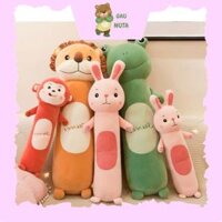 Gối Ôm Gối Bông Hình Thú Thỏ Hồng, Sư Tử , Khỉ ,Ếch Xanh Siêu Đáng Yêu Cute NUTA