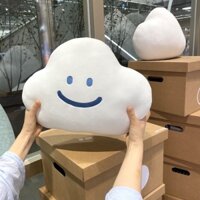Gối ôm gối dựa lưng gối kê mông xinh đáng yêu cute hình đám mây trắng mặt cười xanh