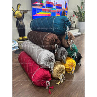 Gối ôm, gối kê chân phi lụa chần bông cho spa bà bầu, gội đầu dưỡng sinh