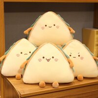 Gối Ôm Hình Bánh Sandwich 3 Biểu Cảm Dễ Thương 40cm Mềm Mại Hanna