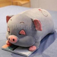 Gối ôm hình chú Heo bông buồn ngủ dài 50cm