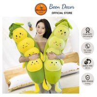 Gối ôm hình sâu đậu, thú nhồi bông sâu đậu , gấu bông cho bé hình chú sâu