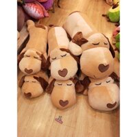 Gối Ôm Hình Thú Chó Bông Mũi Tim Dài Nằm Lười~Gấu Bông Cute Đáng Yêu