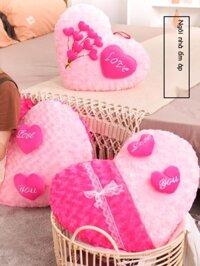 Gối ôm hình trái tim đồ chơi sang trọng hoa tình yêu giường ép búp bê một cặp giường cô gái trên gi