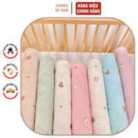 Gối ôm kiêm gối chặn trần bông - Waffle MONONA - Joonee chất liệu an toàn Tặng kèm túi đựng xinh Gối ôm cho bé sơ sinh