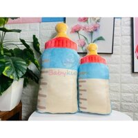 GỐI ÔM NHỒI BÔNG BÌNH SỮA,  60-80cm, HANDMADE VN, vỏ nhung có khóa kéo