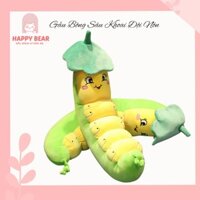 Gối Ôm Sâu Xanh Đội Lá Kute Đáng Yêu Hàng Cao Cấp YUNOZA
