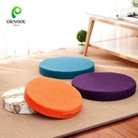 Gối ORNOOU Miếng đệm ghế tròn có thể giặt được Phong cách Nhật Bản Đệm ngồi thiền Tatami