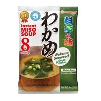 Gói soup miso rong biển Wakame ăn liền Marukome/rong biển đậu hũ/rong biển đậu hũ chiên chay 152g