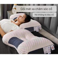 Gối Spa Chống Ngáy, Gối Ngủ Massage Cao Cấp Chống Đau Cổ Vai Gáy Chất Liệu Dệt Kim Lõi Bông Xơ Giúp Giấc Ngủ Ngon Hơn-G2