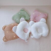 Gối Tai gấu lõm Monona chống bẹp đầu thêu họa tiết cho bé từ 2 tháng