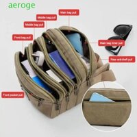 Gói thắt lưng nhiều lớp AEROGEM, Túi đeo thắt lưng đa chức năng Túi đeo ngực bằng vải, Túi đựng điện thoại dung lượng lớn thông thường Túi thể thao Fanny nhẹ