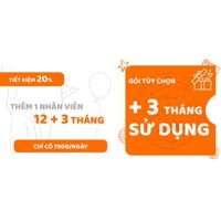 Gói [+ thêm 1 nhân viên 12 + 3 tháng]: Phần mềm quản lý bán hàng Chủ Tiệm POS