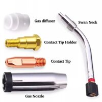 Gói tiết kiệm Combo 10 bép hàn 24KD - 5 nối bép 24KD - 5 chụp khí 24KD - 5 sứ cách điện