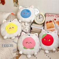 Gối trái cây đồ chơi nhồi bông, búp bê mixue, búp bê trứng, gối nhồi bông