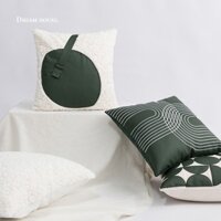 Gối trang trí mềm mại phong cách INS tối giản sang trọng màu xanh đậm cho ghế sofa tại nhà, phòng mẫu, khách sạn, văn phòng 3VBY