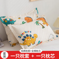 Gối trẻ em Cotton nguyên chất có vỏ gối 30x50 Gối đơn Cotton một mảnh 40x60 không sụp đổ không biến dạng đơn