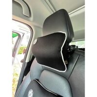 Gối Tựa Cổ Tựa Lưng Ghế Ngồi Xe Ô Tô - Gối Dựa Ghế Văn Phòng Chất Liệu Cao Su Non Cao Cấp - Tựa Cổ,Đen