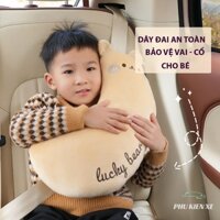 Gối Tựa Đầu Gắn Dây An Toàn Cho Bé Lucky Bear - Sweet Bunny Dễ Thương - Bảo vệ Vai Cổ Khi Ngồi Xe