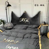 Gối Tựa Đầu Giường Hình Vương Miện Trang Trí Phòng Ngủ Hàng Nhập Khẩu Kích Thước Dài 1m5 và 1m8 Có thể tháo rời vỏ