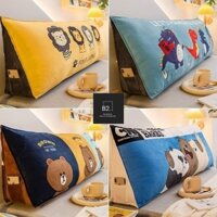 Gối tựa đầu giường họa tiết ngộ nghĩnh cho bé , gối tựa lưng trang trí phòng ngủ size 1m5 và 1m8