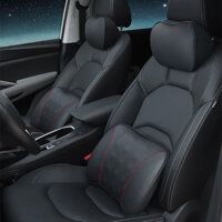 Gối Tựa Đầu Ô Tô, Đệm Tựa Lưng Xe Hơi Cao Su Non Bọc Da Bò Cao Cấp TL027