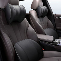 Gối Tựa Đầu Ô Tô, Tựa Lưng Xe Hơi Đệm Mút Hoạt Tính Bọc Da TL01