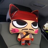 Gối tựa đầu ôtô siêu anh hùng, Gối tựa lưng ôtô chất nhung bọc xốp nhớ cao cấp mềm mại êm ái