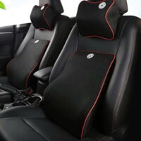 Gối tựa đầu tựa lưng ô tô chất liệu cao su non đàn hồi tốt - Tựa ghế oto vải cotton chống đau mỏi vai gáy và lưng S11