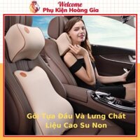 Gối tựa đầu và lưng cao su non ngồi ghế ô tô