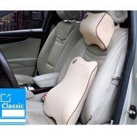 Gối tựa đầu và lưng oto cao su non cao cấp