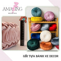 Gối tựa lưng bánh xe sofa, bệt ngồi chất liệu nỉ nhung kích thước 38cm bông cao cấp.