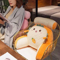 Gối tựa lưng ghế văn phòng, gối ôm sofa, đệm dựa lưng nệm lót ghế đồ chơi gấu bông (Mã 04 -a)