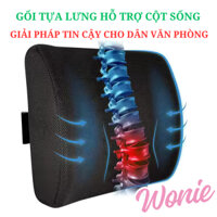 Gối tựa lưng giảm đau cột sống dành cho dân văn phòng và người lái ô tô, memory foam mềm mại đàn hồi