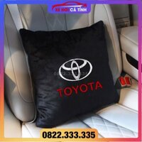 Gối tựa lưng liền chăn 2 in 1 - gối tựa lưng xe ô tô có THÊU logo các hãng Toyota, Mercedes, Lexus, BMW, Hyundai