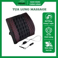 Gối tựa lưng massage rung thư giãn ô tô xe hơi loại bọc DA điện 12v - Anh Vinh Auto