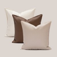 Gối tựa lưng sofa chất liệu SIMILI ĐAN CHÉO (Giả da) êm ái phong cách Bắc Âu