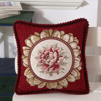 Gối tựa lưng sofa  - đỏ  - vỏ gối  ruột gối