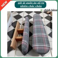 Gối Ủi Quần Áo Gỗ Tự Nhiên Chắc Chắn-Kích thước dài 70x19x13cm-Cầu là quần áo- Màu vải bọc ngẫu nhiên