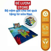 Gối và nệm cho bé quà tặng từ sữa Nan nệm ngủ gối trẻ em- Bé Lượm -Store