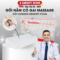 Gối Vandino Memory Foam Có Gai Massage Đàn Hồi Chống Đau Cổ Vai Gáy Gối Cao Cấp Êm Ái Giúp Ngủ Ngon Phù Hợp Người Lớn
