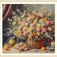 Gói vật liệu thêu chữ thập hoa 2024 Phong cách mới